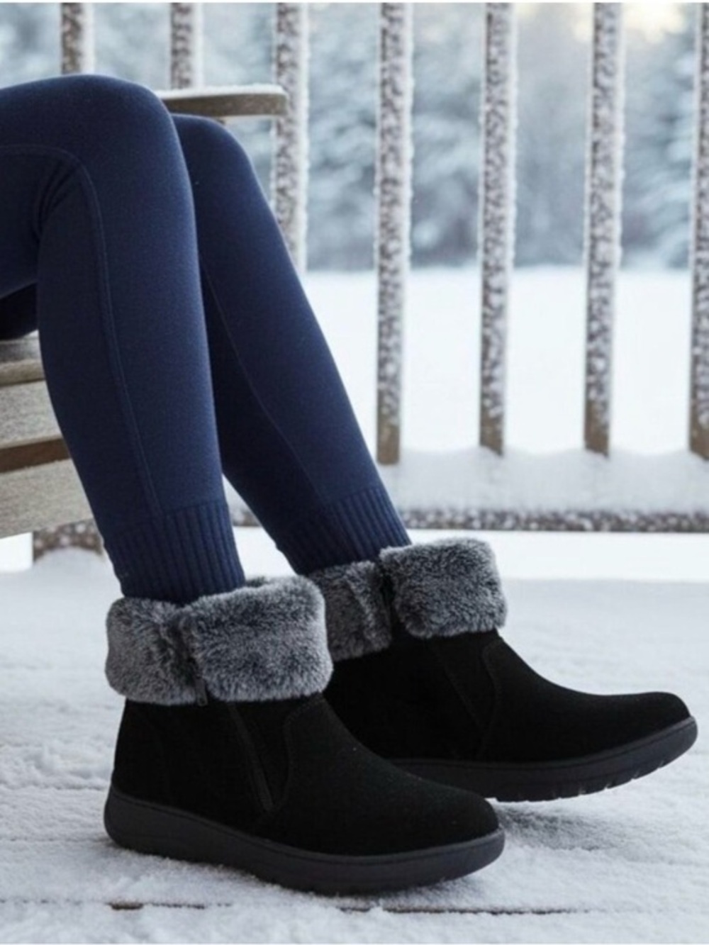 Khombu 8 Boots Jessica
Women Suede Winter Snow Faux Fur Water Repellent